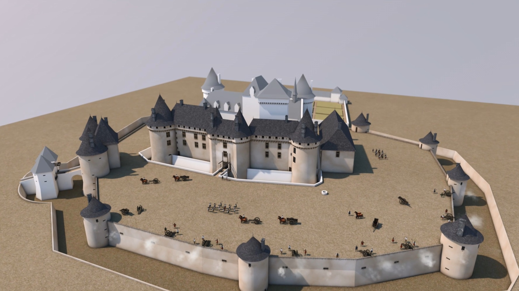 Restitution du château de Pompadour au 16e siècle