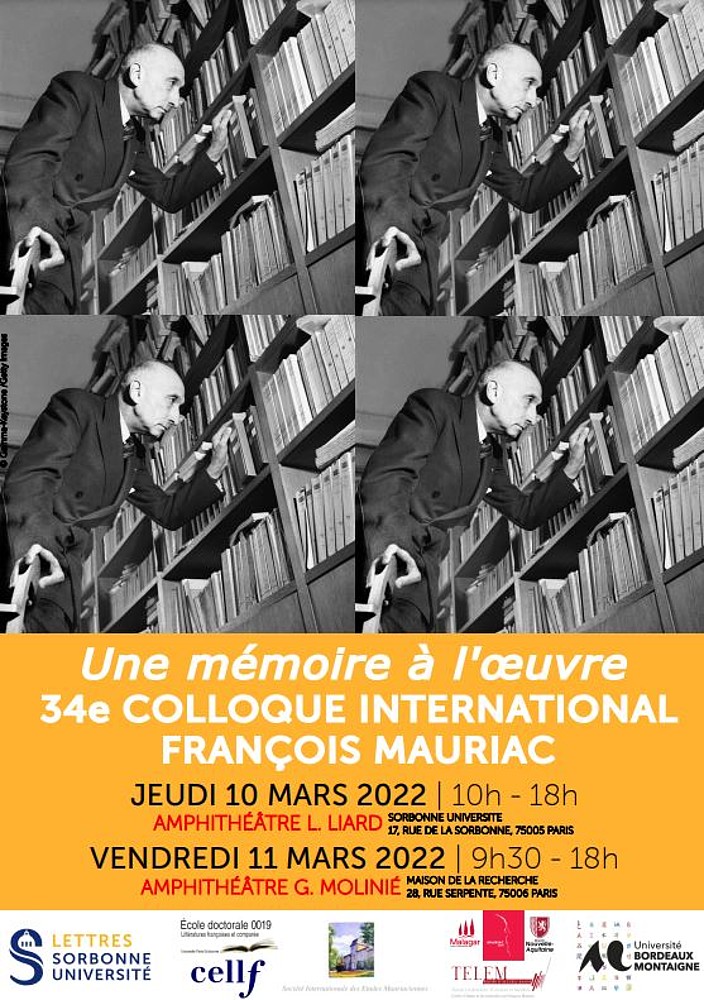 «Une mémoire à l’œuvre» : 34e colloque international François Mauriac