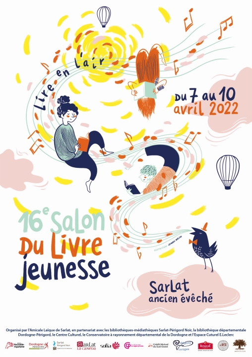 Affiche Salon du livre jeunesse de Sarlat 2022