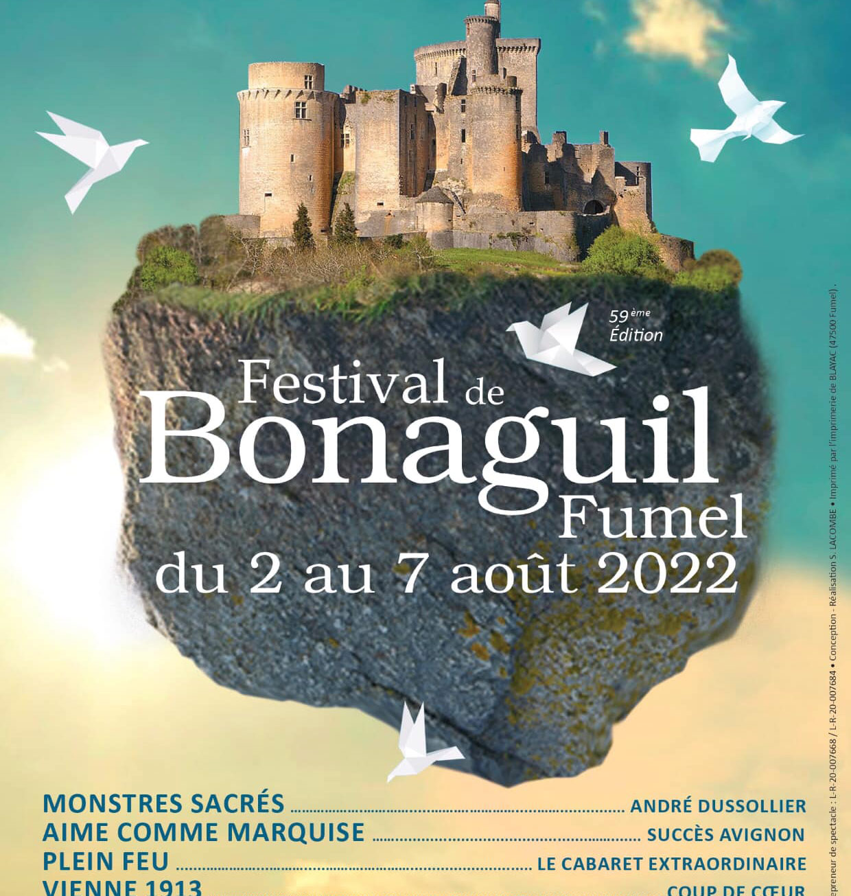 Affiche Festival de Bonaguil 2022
