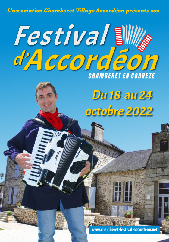 Affiche Festival d'accordéon de Chamberet 2022