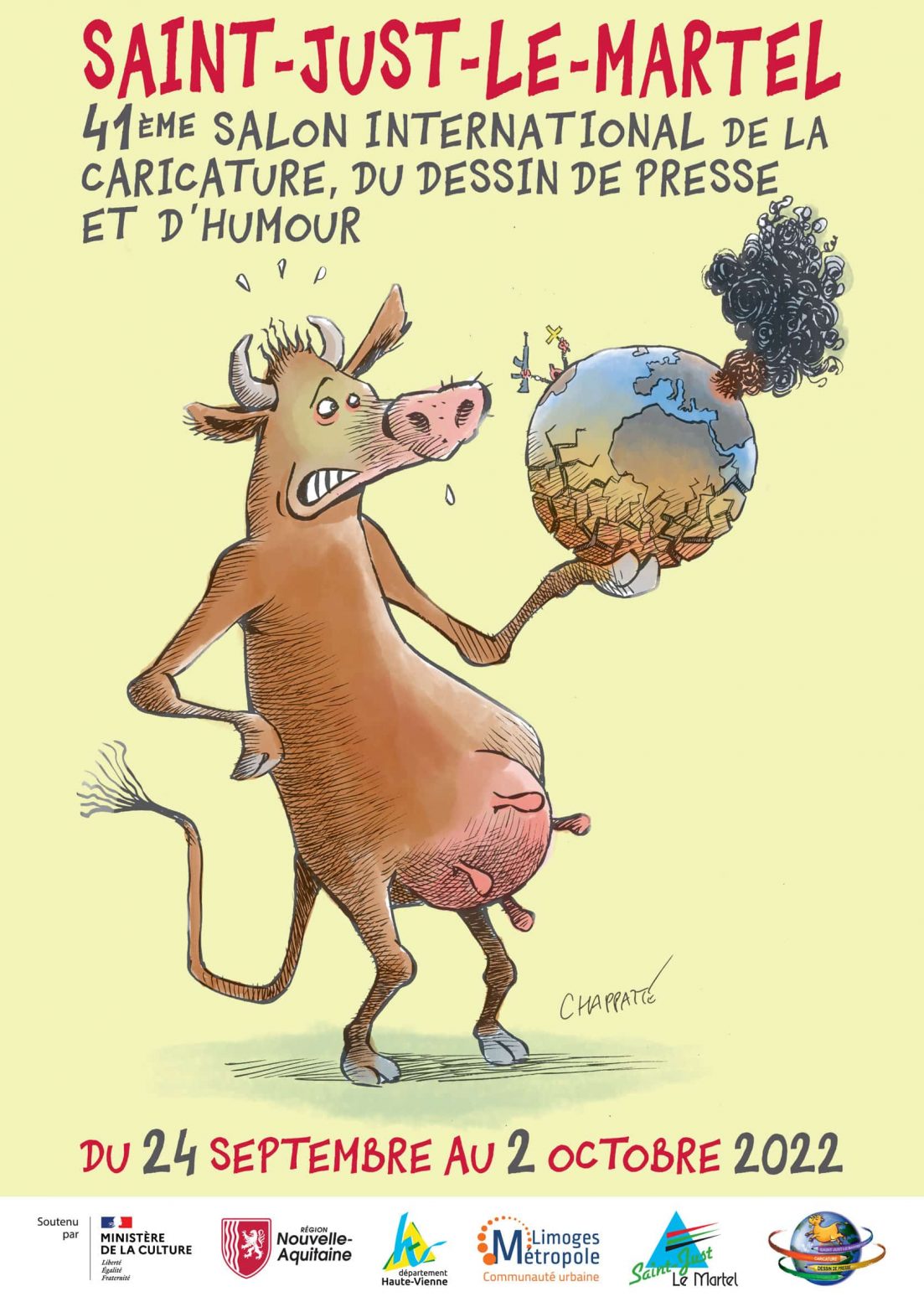Affiche Salon International de la caricature, du dessin de presse et d'humour 2022
