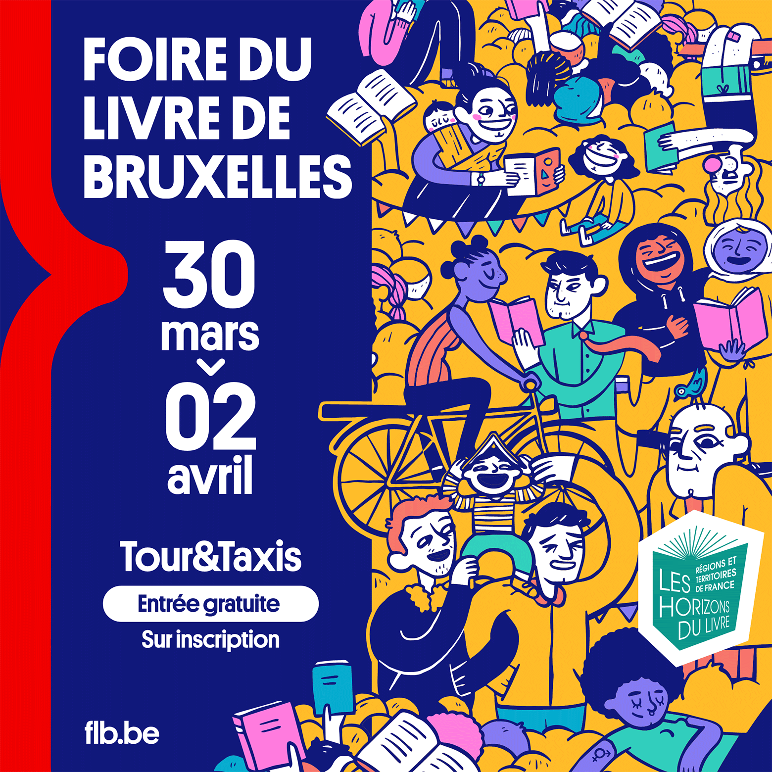 Affiche Foire du livre de Bruxelles 2023