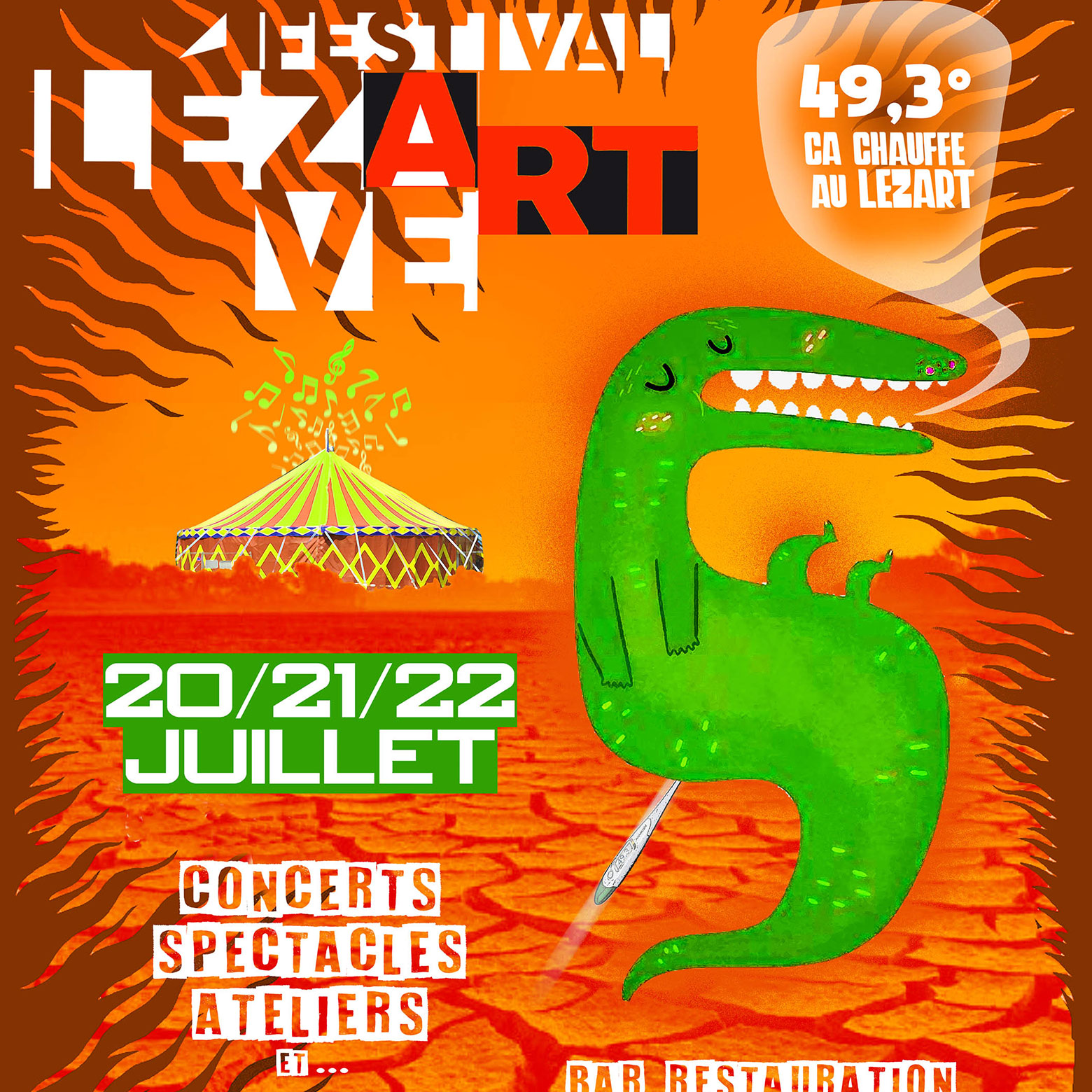 Affiche Festival LézArt Vert 2023