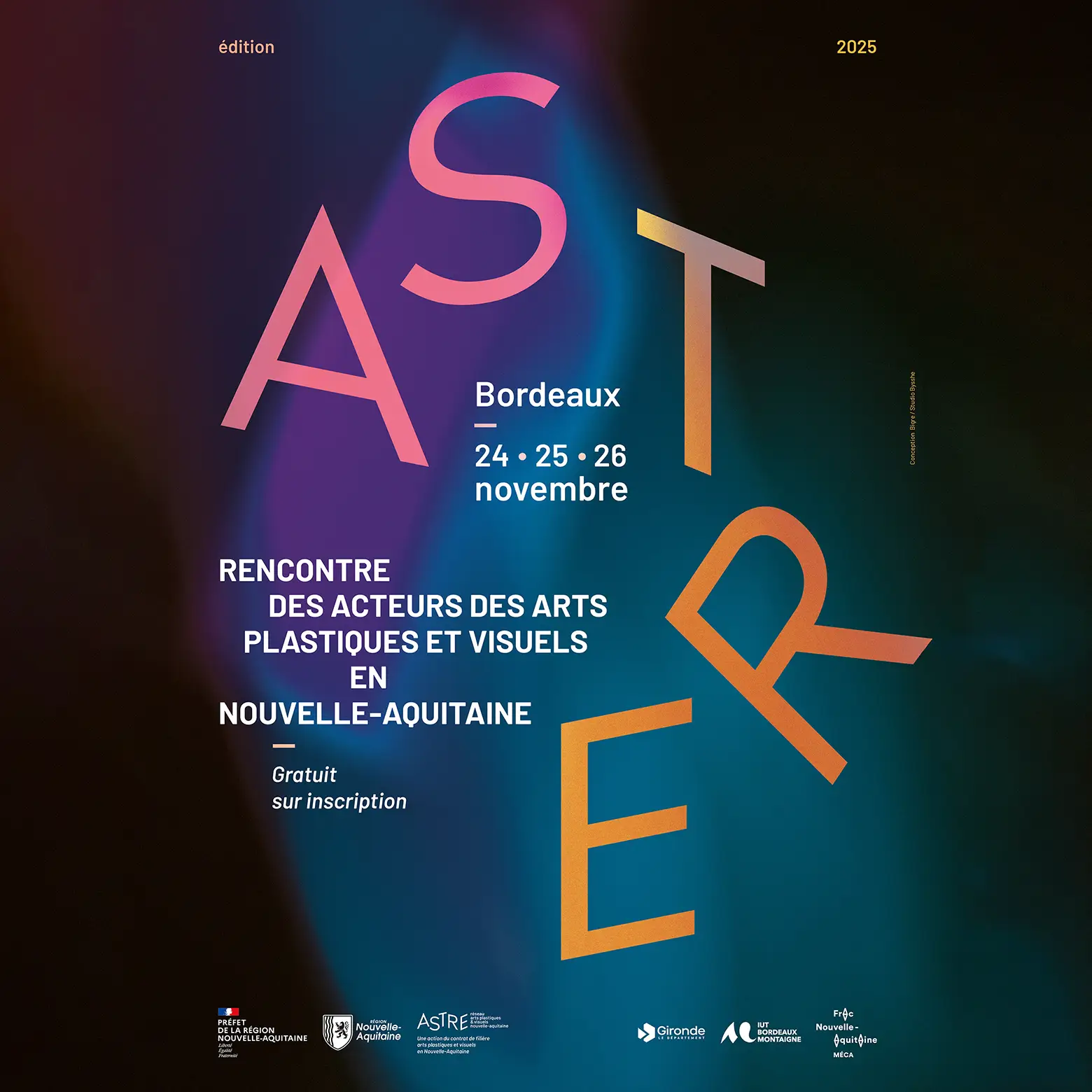 Affiche Rencontre des acteurs des arts plastiques et visuels en Nouvelle-Aquitaine 2025