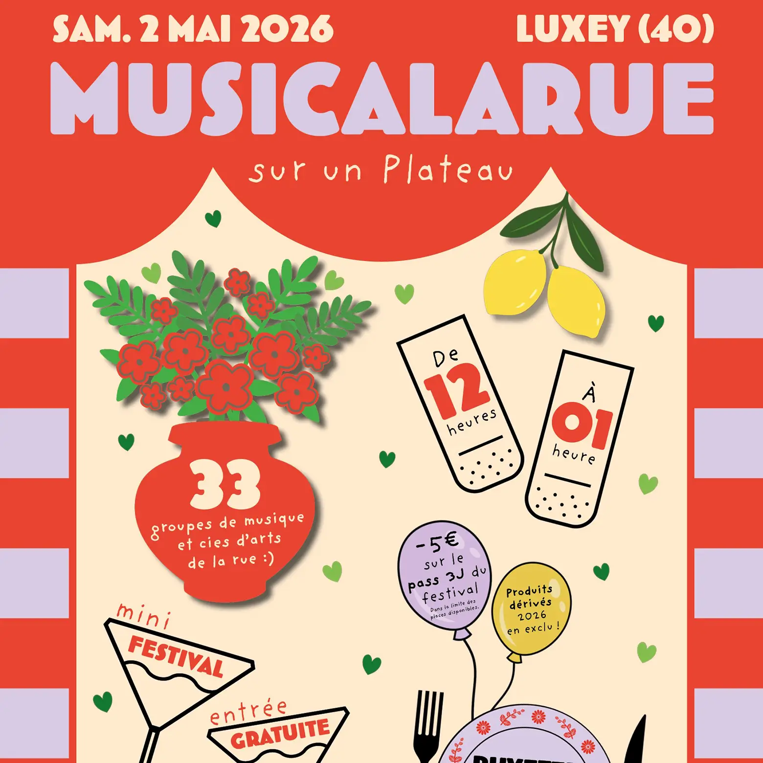 Musicalarue sur un plateau